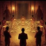 Ilustrasi konsep Predictive History dan kontrol Hive Mind oleh kelompok elit dalam teori permainan.