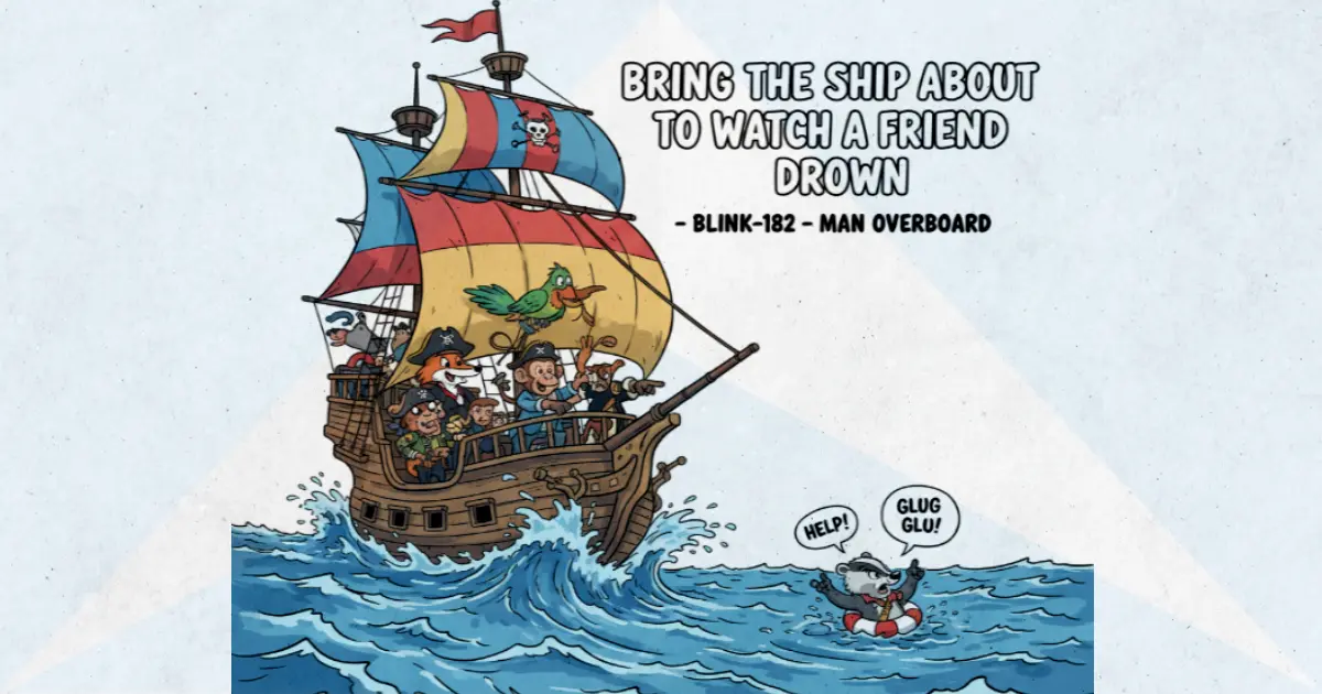 Makna dan lirik lagu Man Overboard Blink182