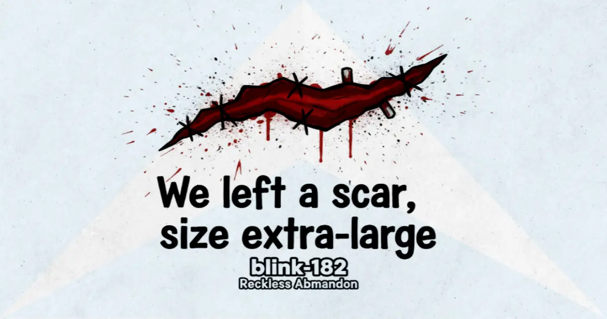 Makna dan lirik lagu Reckless Abandon Blink182