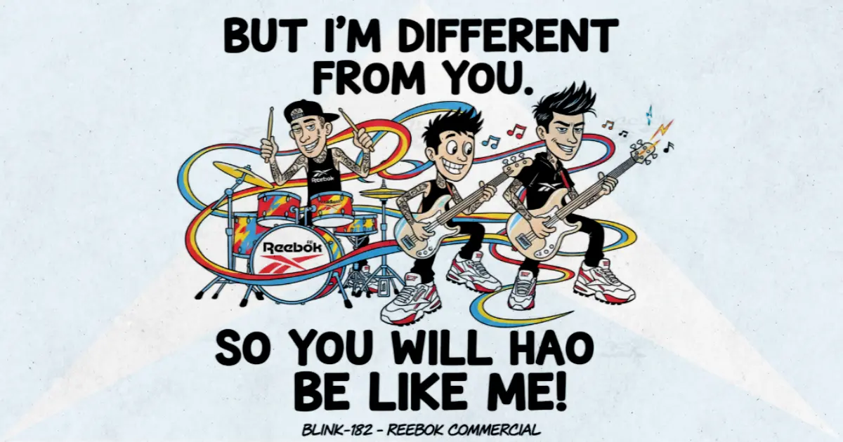 Makna dan lirik lagu Reebok Commercial Blink182