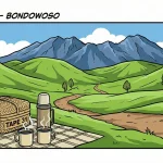 Kartun lucu orang makan tape bondowoso di kawah wurung