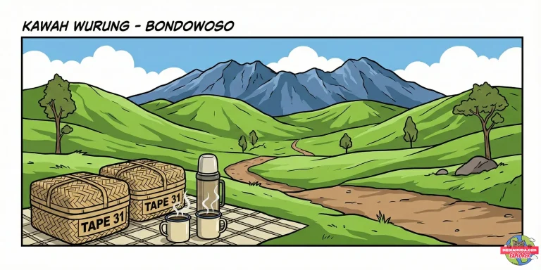 Kartun lucu orang makan tape bondowoso di kawah wurung